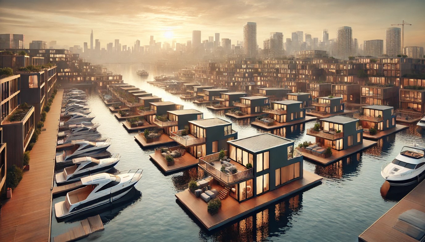 Featured image for “The Transition from Land to Oceanic Living Begins with Houseboats”
