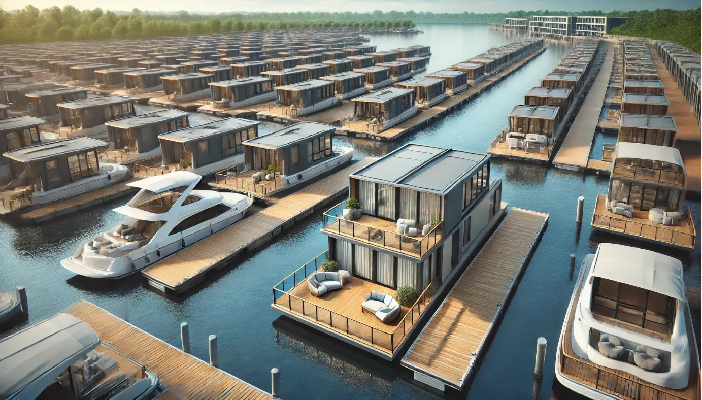 Featured image for “The Transition from Land to Oceanic Living Begins with Houseboats”